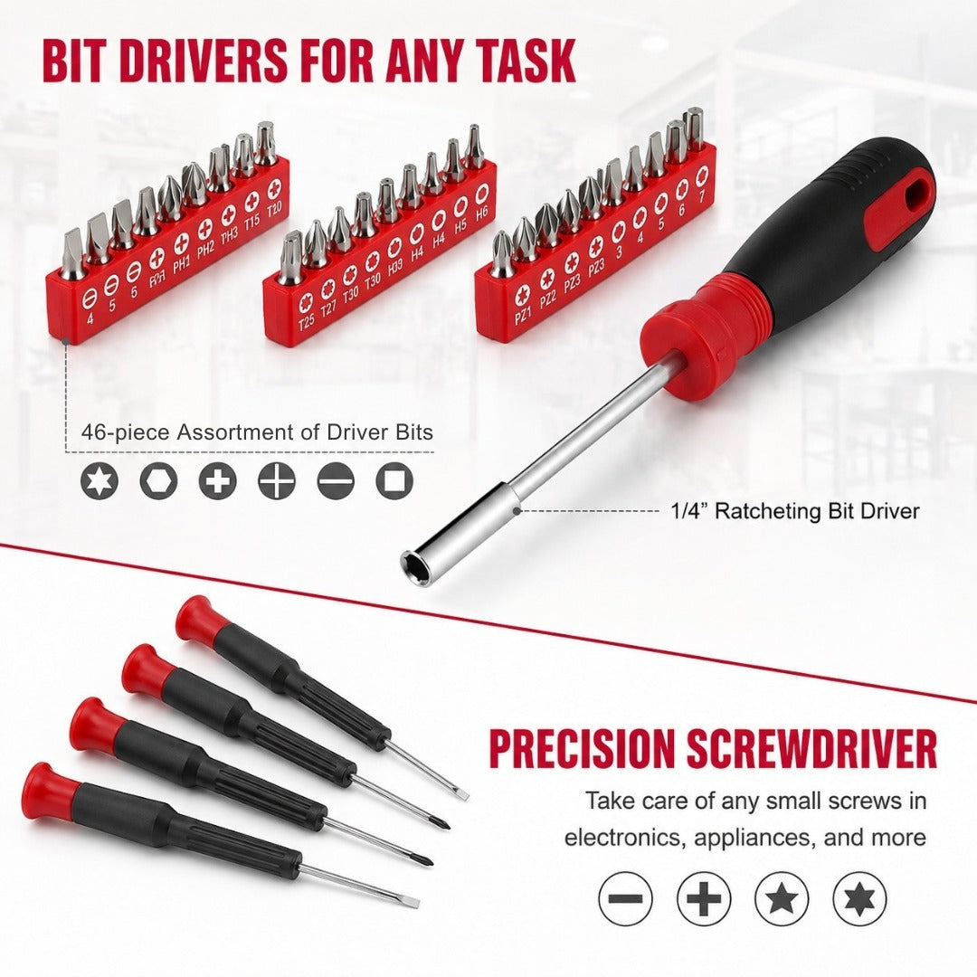 46 Pcs Repair Toolkit